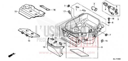 COMPARTIMENT A BAGAGES NC750DE de 2014